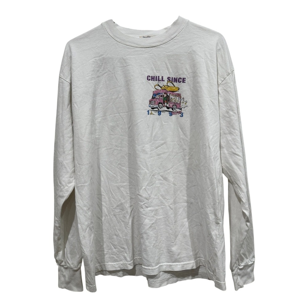John Galt California White Long Sleeve Graphic Tee Chill Since 1993 Taipei